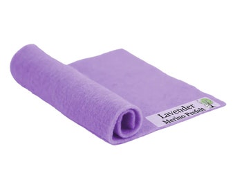 Lavender Prefelt made of 100% merino wool that's great for needle felting and wet felting. Available in multiple sizes and colors