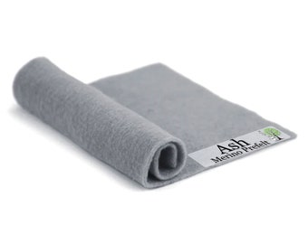 Ash Prefelt made of 100% merino wool that's great for needle felting and wet felting. Available in multiple sizes and colors