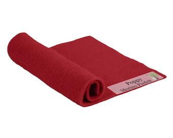 Poppy Prefelt made of 100% merino wool that's great for needle felting and wet felting. Available in multiple sizes and colors