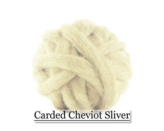 Cheviot Sliver - White - Needle Felting - Spinning - Wet Felting - Nuno Felting - Wet Felting - 8oz