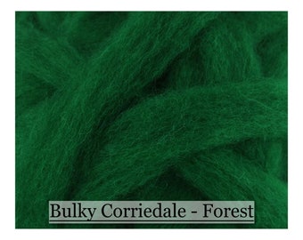 Forest - Corriedale Wool Sliver -  Needle Felting - Spinning - Wet Felting - Nuno Felting - Wet Felting - 16oz