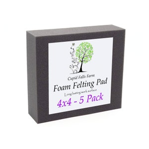 4&quot; x 4&quot; Felting Pad - 2&quot; Thick - 5 Pack - Bulk - Wholesale