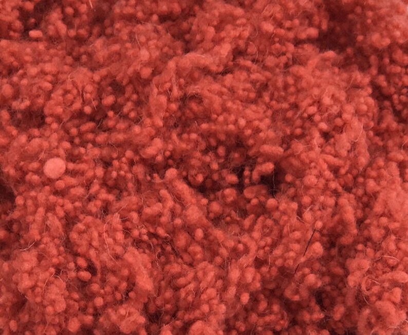Hand Dyed Wool Nepps Deep Maroon