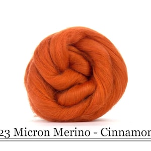 Cinnamon Merino Wool Top - 23 Mic 64&#39;s -  Needle Felting - Spinning - Wet Felting - Nuno Felting - Wet Felting