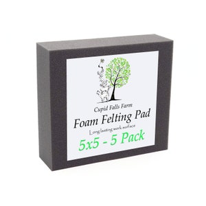 5&quot; x 5&quot; Felting Pad - 2&quot; Thick - 5 Pack - Bulk - Wholesale