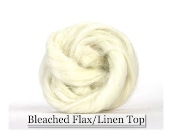 Flax/Linen Top - 1, 2 or 4 ounce sizes - Natural Fiber - Undyed - Spinning Fiber - Blending Fiber - Ready To Ship