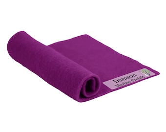 Damson Prefelt made of 100% merino wool that's great for needle felting and wet felting. Available in multiple sizes and colors
