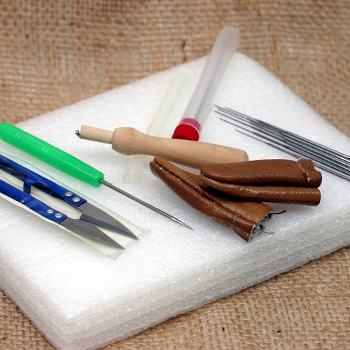 Needle Felting Advanced Starter Kit Wool Felt Tools Mat Etsy