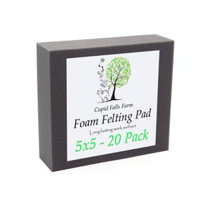 5&quot; x 5&quot; Felting Pad - 2&quot; Thick - 20 Pack - Bulk - Wholesale