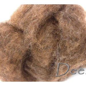 The Deer Corriedale Wool from our Woodland Series. Great for Needle Felting, Spinning, Wet Felting and Nuno Felting. 1, 2 or 4 ounce sizes