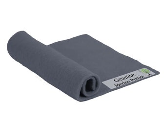 Granite Prefelt made of 100% merino wool that's great for needle felting and wet felting. Available in multiple sizes and colors