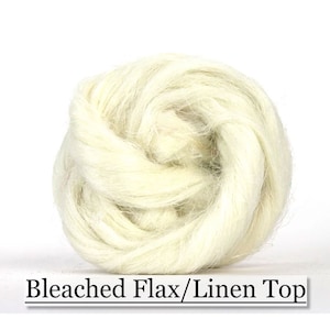 Flax/Linen Top 8 ounces Natural Fiber Undyed Spinning Fiber Blending Fiber Ready To Ship image 1