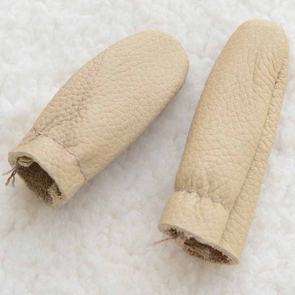 Needle Felting Finger Protectors, Finger Guards, Leather, One Pair