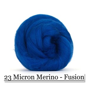 Fusion Merino Wool Top - 23 Mic 64&#39;s -  Needle Felting - Spinning - Wet Felting - Nuno Felting - Wet Felting