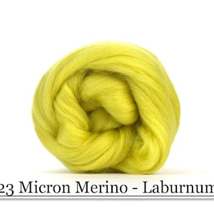 Laburnum Merino Wool Top - 23 Mic 64&#39;s -  Needle Felting - Spinning - Wet Felting - Nuno Felting - Wet Felting