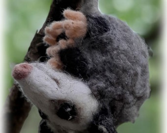 Needle Felting Kit - Opossum - Great for Beginners - Great Holiday Gift