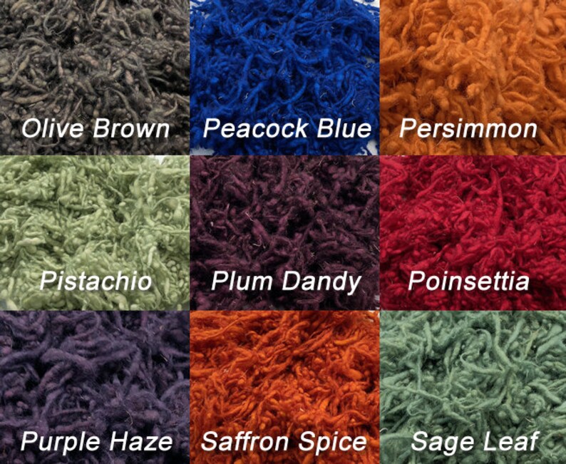 Cabernet Natural Padding Effect Fiber 1 Ounce Wool Slubs Hand Dyed- Art Batt Texture Fiber
