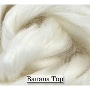 Banana Top - 8 ounces - Natural Fiber - Undyed - Spinning Fiber - Blending Fiber - Ready To Ship