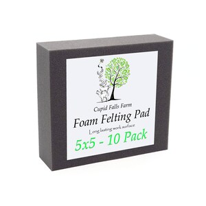 5&quot; x 5&quot; Felting Pad - 2&quot; Thick - 10 Pack - Bulk - Wholesale