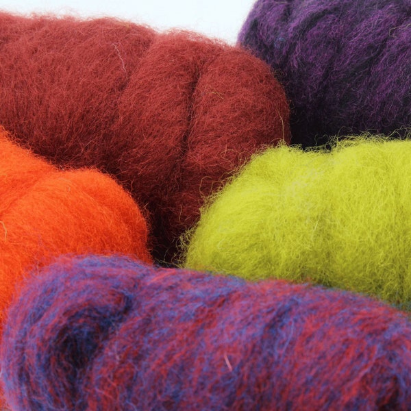 Dragon Tones Collection - Corriedale Wool Roving - Needle Felting - Wet Felting - Spinning