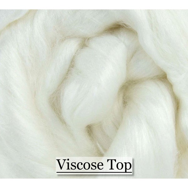 Viscose Top - Spinning Fiber - Blending Fiber - 1, 2 or 4 ounce sizes