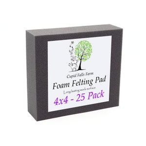 4&quot; x 4&quot; Felting Pad - 2&quot; Thick - 25 Pack - Bulk - Wholesale