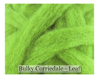 Leaf - Corriedale Wool Sliver -  Needle Felting - Spinning - Wet Felting - Nuno Felting - Wet Felting - 16oz