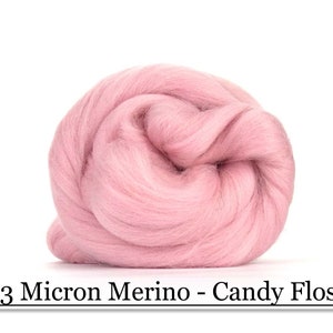 Candy Floss Merino Wool Top - 23 Mic 64&#39;s -  Needle Felting - Spinning - Wet Felting - Nuno Felting - Wet Felting