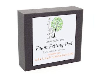 Needle felting foam pad - 2" thick - Dense charcoal color - Long lasting - Felting Supplies