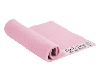 Candy Floss Prefelt made of 100% merino wool that's great for needle felting and wet felting. Available in multiple sizes and colors