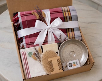 Caja de regalo de toallas turcas, set de regalo de spa Hammam, caja de baño para el autocuidado, regalo de cumpleaños, regalo de relajación, kit de cuidado, regalo personalizado