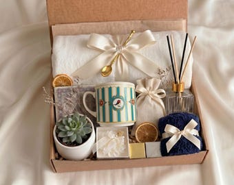 Caja de regalo de cumpleaños, set de regalo de spa para el autocuidado, regalo de cumpleaños para ella, caja de regalo de agradecimiento, paquete de cuidado para mamá, amiga, hermana, regalo para papá.