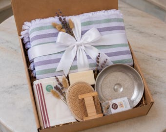 Hammam Spa Gift Set,Self Care Spa Gift Set,  Care Package Basket,Thank You Gift Box, Turkish Bath Spa Gift Set, Thinking of You Care Package