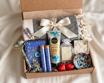 Personalized Gift Box, Self Care Spa Gift Set, Birthday Gift for Her, Thank You Gift Box, Care Package for Mom Best Friend Sister