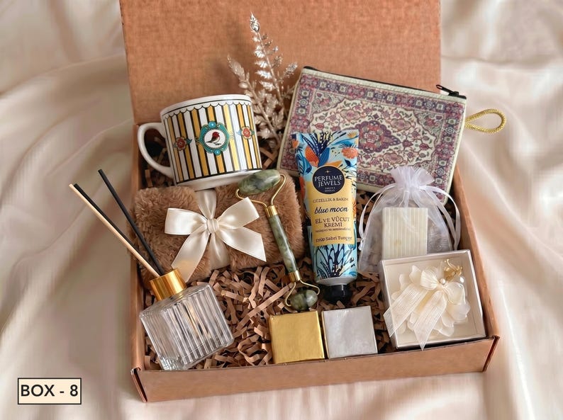 Caja de abrazos, regalo de ánimo, set de regalo para mamá, caja de regalo Hygee, caja para decir "pensando en ti", paquete de cuidado acogedor, cesta de autocuidado, caja de regalo con manta Box -8