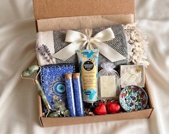 Caja de regalo personalizada para el autocuidado y el spa, Que te mejores pronto, Set de regalo con manta acogedora, Abrazo en una caja, Caja de regalo para el autocuidado, Regalo de ánimo, Cesta de regalo Hygge