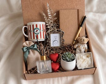 Personalized Lux Gift Box, Hygge Gift Box, Cozy Care Basket, Spa Self Care Set, Birthday Gift Box, Gift Box for Her, Best Father's Day Gifts