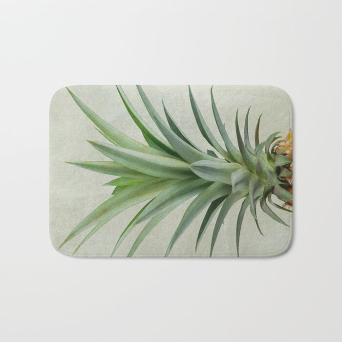 Pineapple Custom Bath Mat Tropical Print Bath Mat Memory Etsy