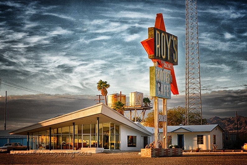 16x24 Mid Century Modern Art Route 66 Photography Roy/'s Motel Art Print Large Wall Art Mojave Desert Man Cave Decor
