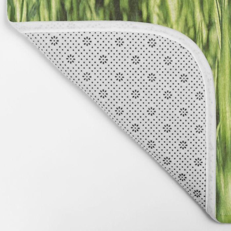 Kitchen Mat Lawn Grass Photo Printed Bath Mat Bath Mat Functional Art Gift Under 50 Memory Foam Bath Mat Green Grass Print