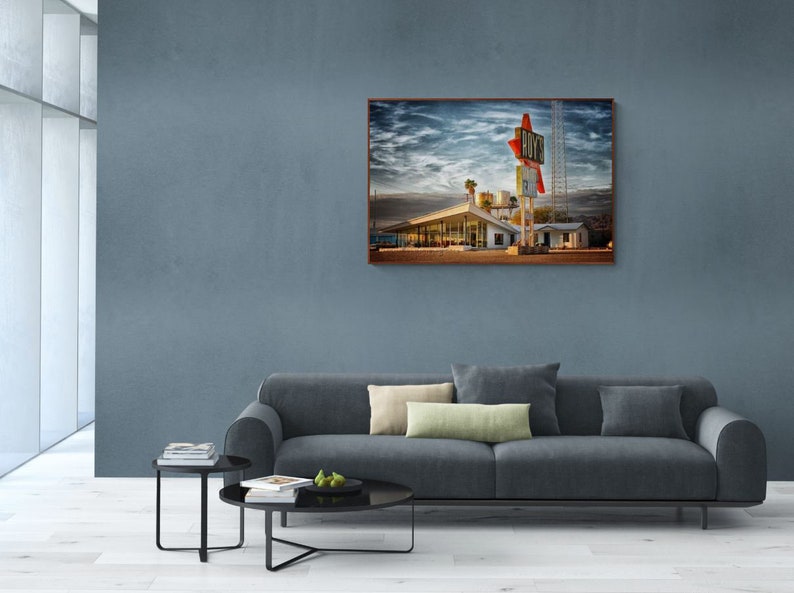 16x24 Mid Century Modern Art Route 66 Photography Roy/'s Motel Art Print Large Wall Art Mojave Desert Man Cave Decor
