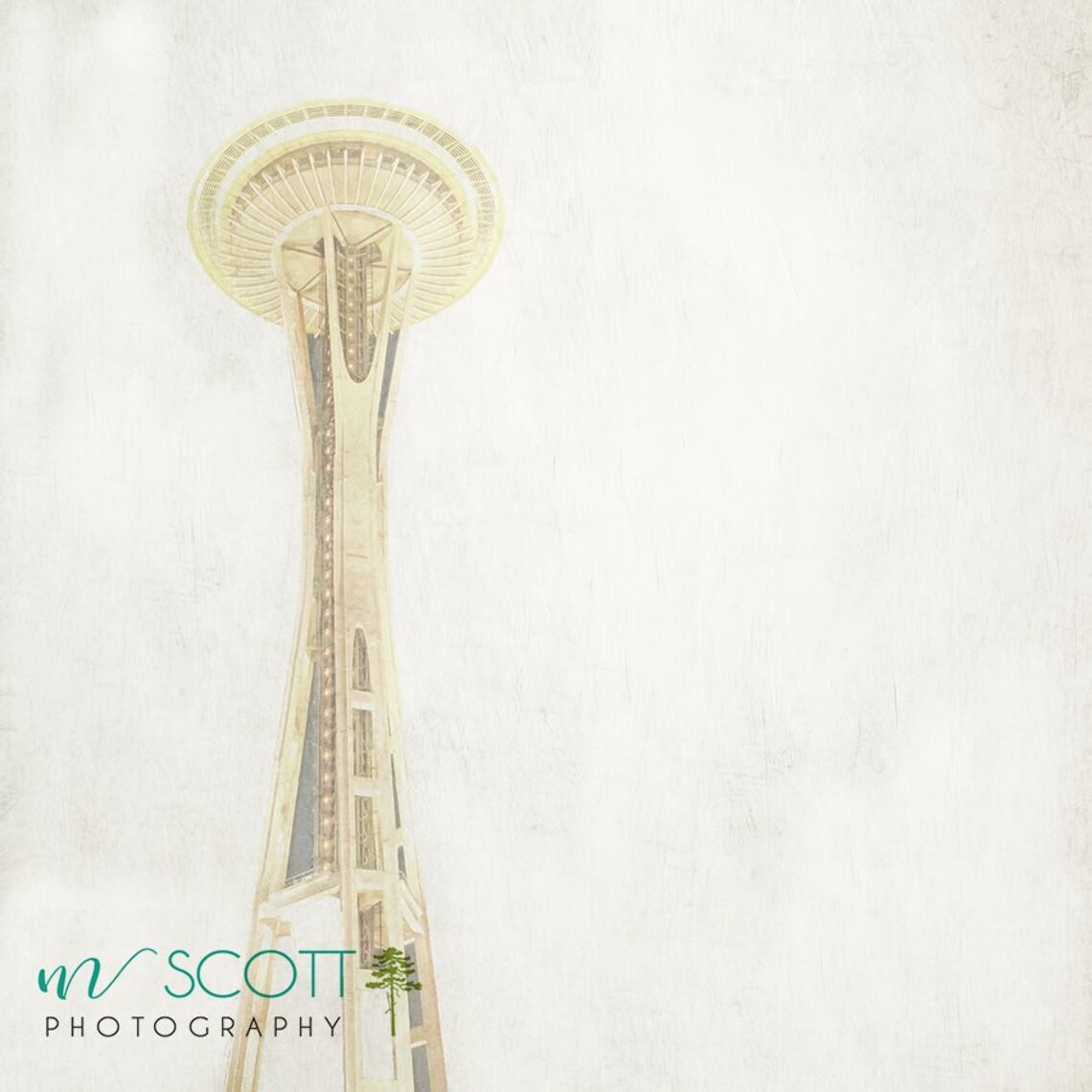 Space Needle Downloadable Art Print Modern Printable Art | Etsy