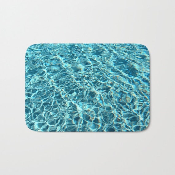 Swimming Pool Print Bath Mat Memory Foam Bath Mat Abstract Etsy
