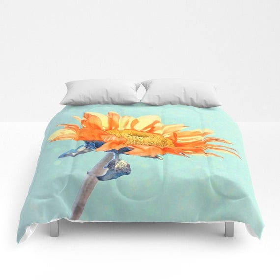 Sunflower Duvet Cover Custom Comforter Colorful Floral Etsy