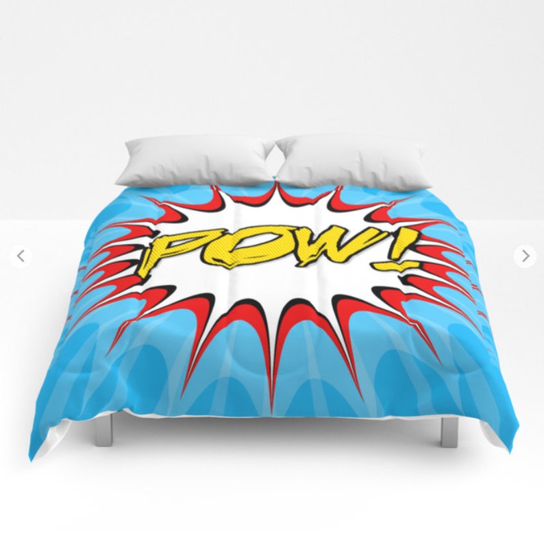 Pow Comic Book Art Duvet Cover Or Comforter Cartoon Art Etsy