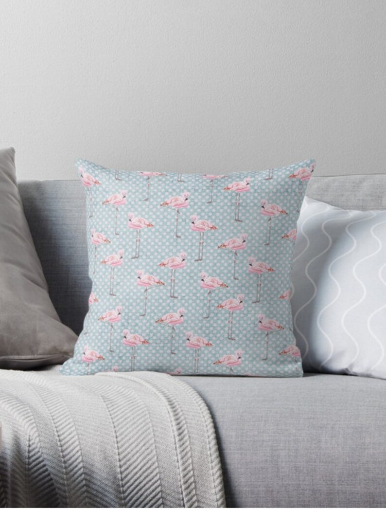 Decorative Lumbar Pillow Accent Pillow Flamingo Throw Etsy