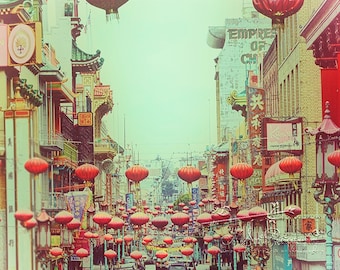 San Francisco Art | Travel Photography | Chinatown Red Paper Lanterns | Red Lanterns | 8x10 Print | Wall Decor | Photo Gift | New Home Gift