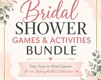 Bridal Shower Games and Activities Bundle