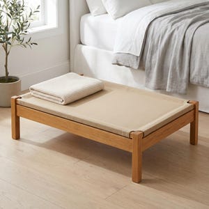 Plan PDF pour lit surélevé pour chien, plans de menuiserie pour lit bébé surélevé en toile, cadre en bois pour lit bébé rafraîchissant à faire soi-même, téléchargement instantané