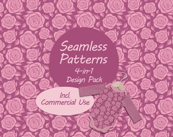 Padrão sem costura de rosas em rosa bebê, estilo cottagecore, floral, coquete, design de tecido vintage digital, download digital PNG.